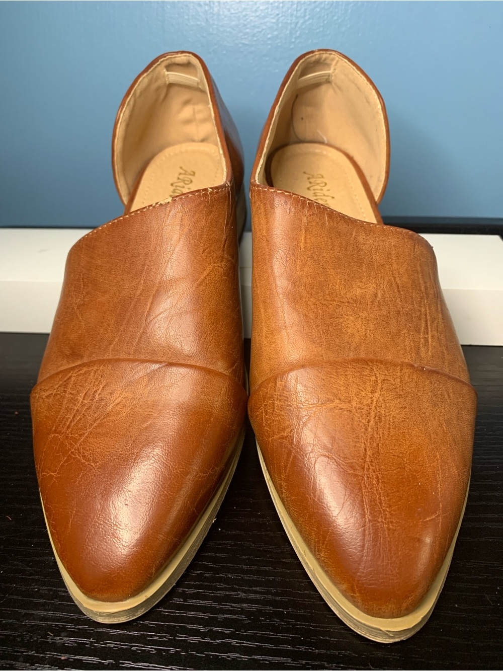Arider Tan D'Orsay Ankle Booties - Women's